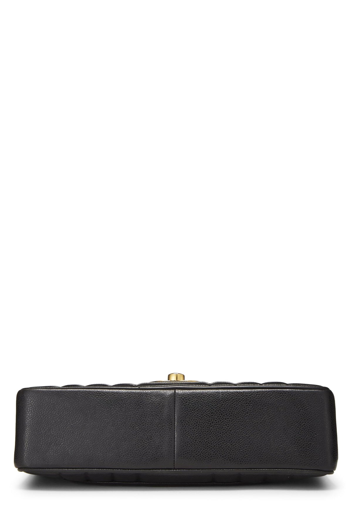 Chanel,  Black Caviar Vertical Half Flap Jumbo, Black