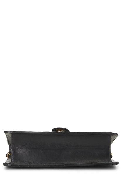Chanel,  Black Quilted Lambskin Ex Flap Medium, Black