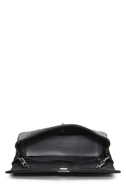 Chanel,  Black Quilted Caviar Diana Flap Jumbo, Black