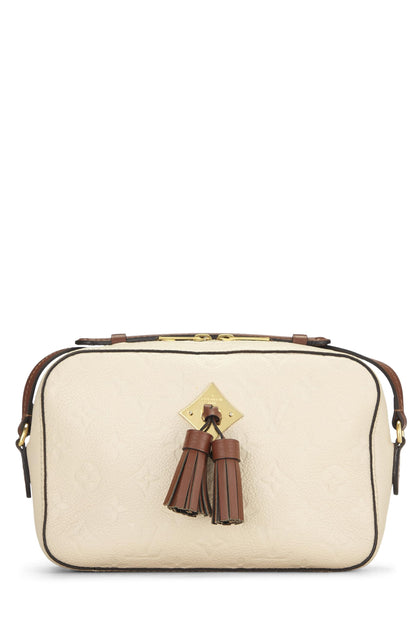 Louis Vuitton,  Beige Monogram Empreinte Saintonge, Beige