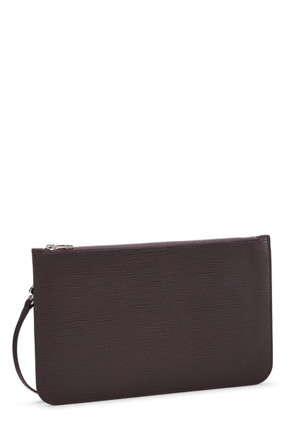 Louis Vuitton,  Purple Epi Neverfull Pouch MM, Purple
