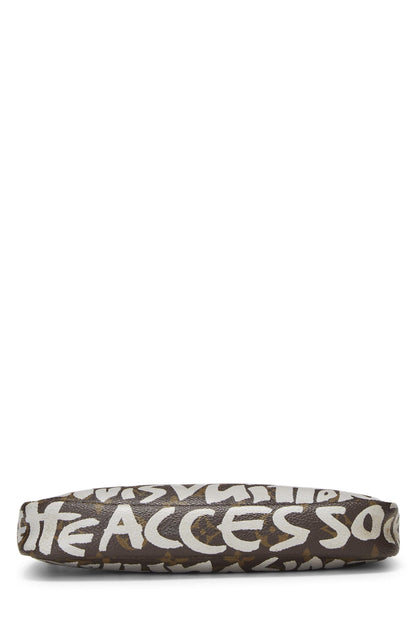 Louis Vuitton,  Stephen Sprouse x Louis Vuitton Grey Monogram Graffiti Pochette Accessories, Grey