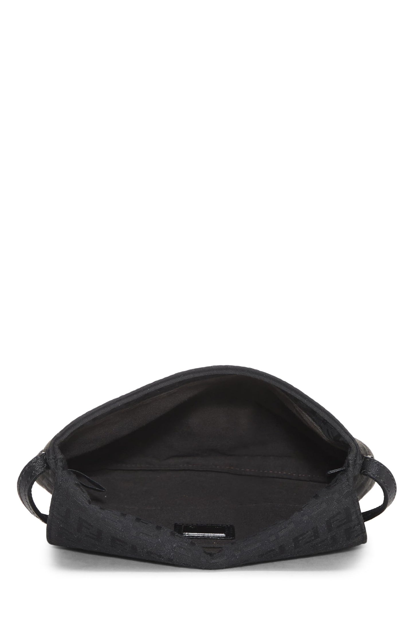 Fendi,  Black Zucchino Canvas Tube Messenger Small, Black
