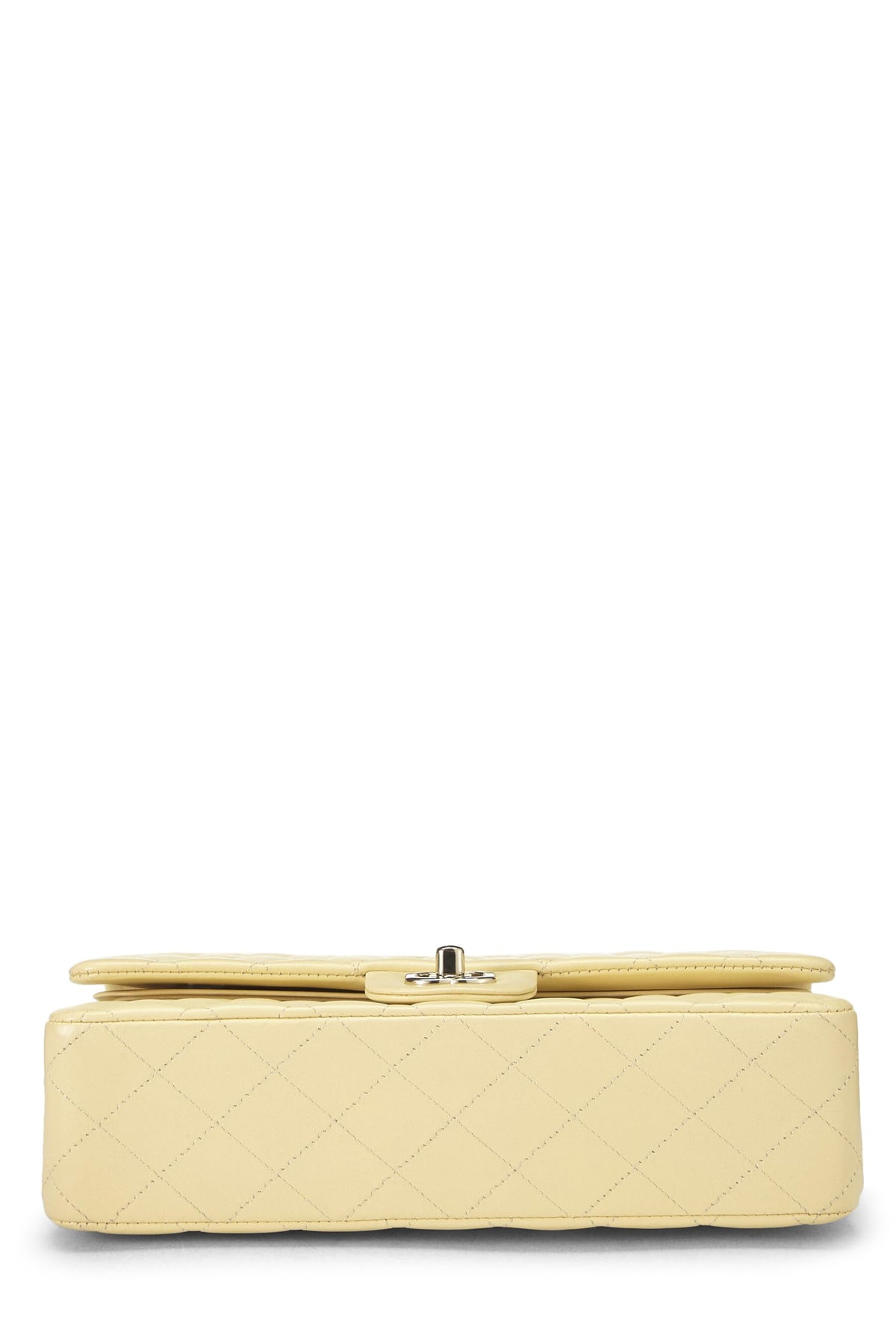Chanel,  Yellow Calfskin Classic Double Flap Medium, Yellow