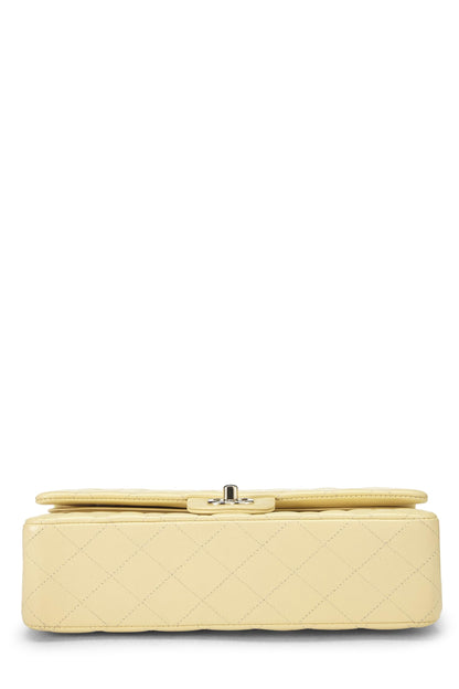 Chanel,  Yellow Calfskin Classic Double Flap Medium, Yellow
