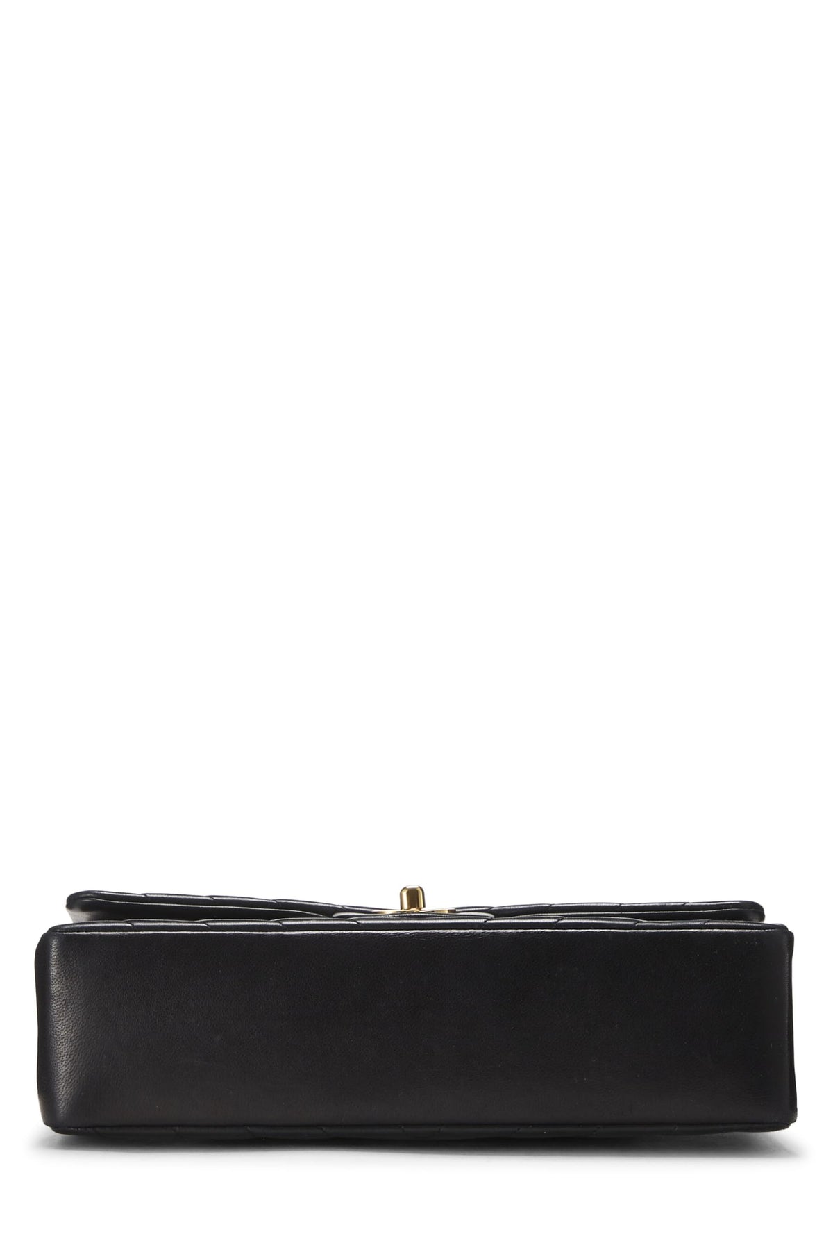 Chanel,  Black Chevron Lambskin Classic Double Flap Medium, Black