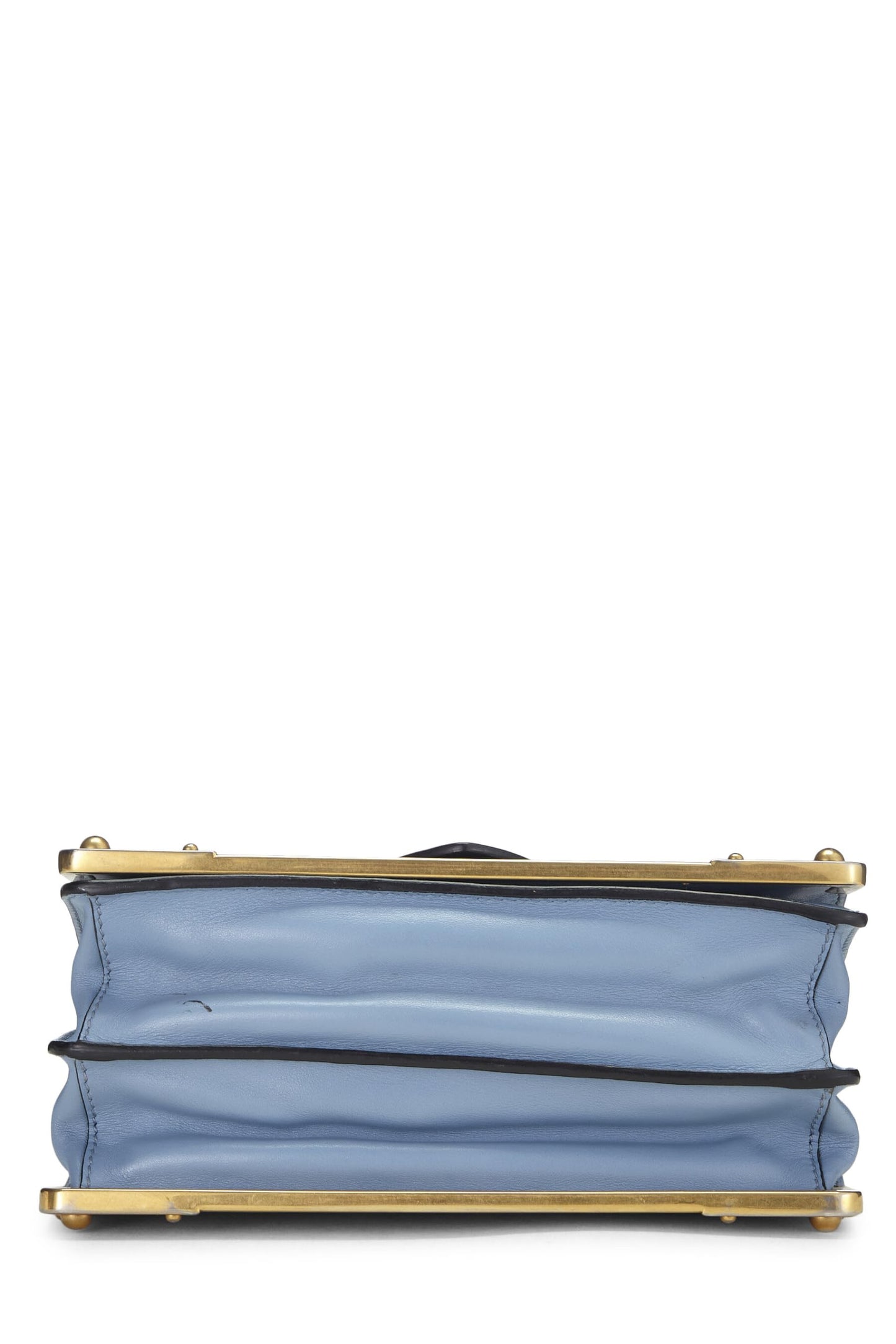 Prada,  Blue Leather Cahier Crossbody, Multi