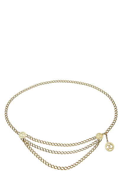 Chanel,  Gold Sunburst 'CC' Chain Belt 3, Gold
