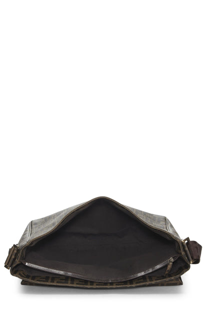 Fendi,  Brown Zucca Coated Canvas Messenger Large, Brown