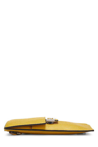 Fendi,  Yellow Leather Waist Pouch, Yellow