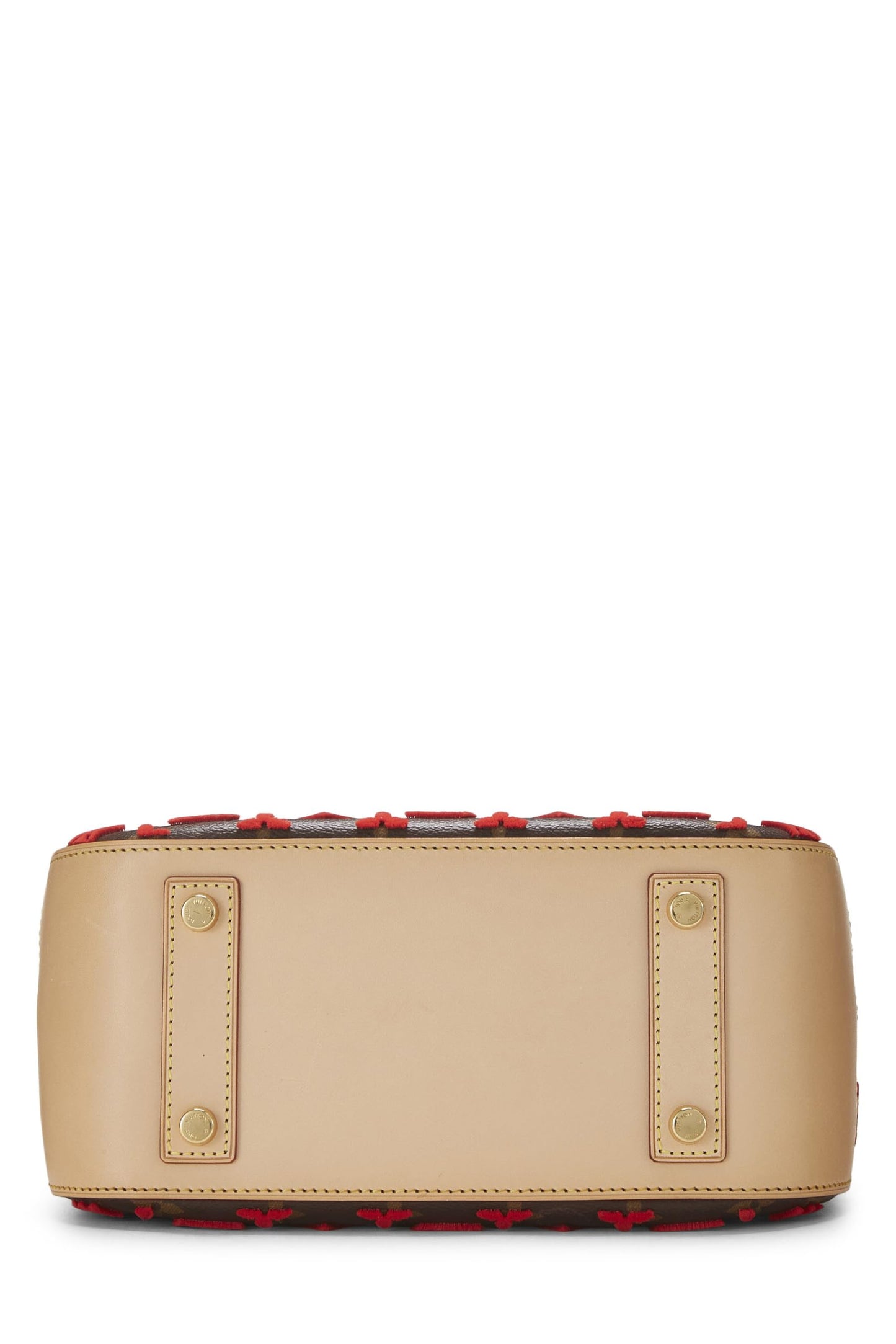 Louis Vuitton,  Limited Edition Red Monogram Tuffetage Deauville Cube, Red