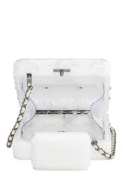 Chanel,  White Acrylic Perfume Minaudière, White