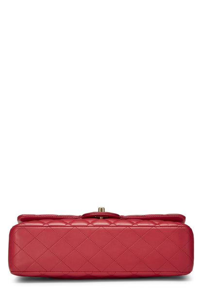 Chanel,  Pink Quilted Lambskin Classic Double Flap Medium, Pink