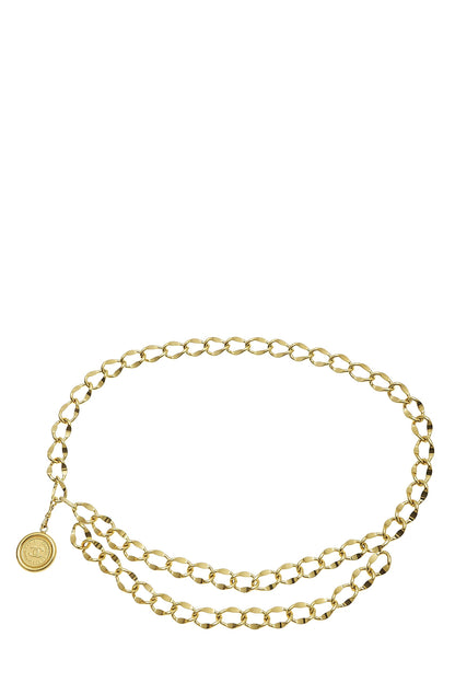 Chanel,  Gold 'CC' Medallion Chain Belt 2, Gold