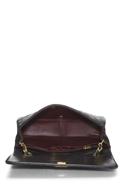 Chanel,  Black Quilted Lambskin Full Flap Small, Black