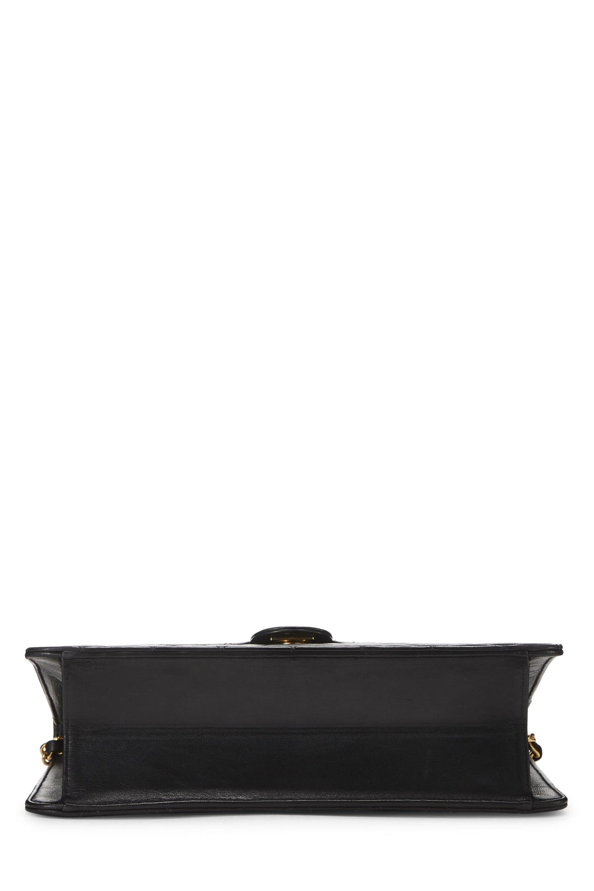 Chanel,  Black Quilted Lambskin Ex Flap Medium, Black