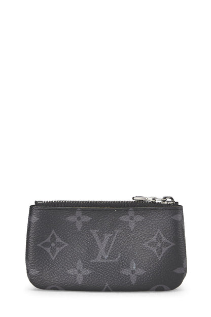 Louis Vuitton,  Monogram Eclipse Reverse Pochette Clefs, Black