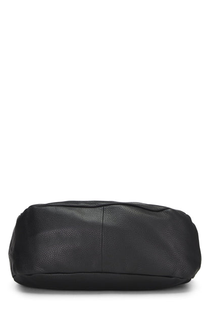 Prada,  Black Vitello Daino Hobo, Black