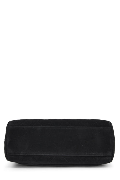 Chanel,  Black Quilted Velvet Kelly, Black