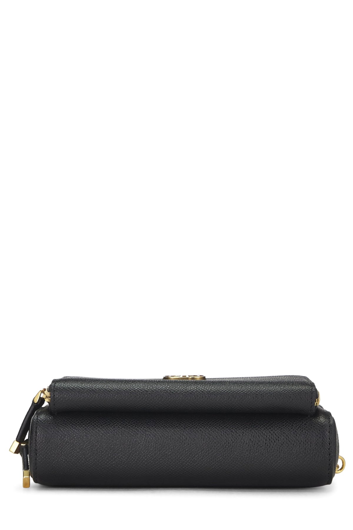 Dior, Black Calfskin Caro Double Pouch Crossbody, Black