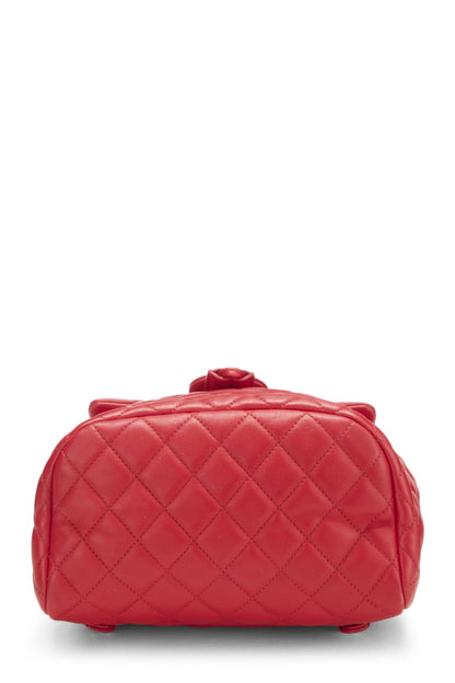 Chanel,  Red Quilted Lambskin Urban Spirit Backpack Large, Red