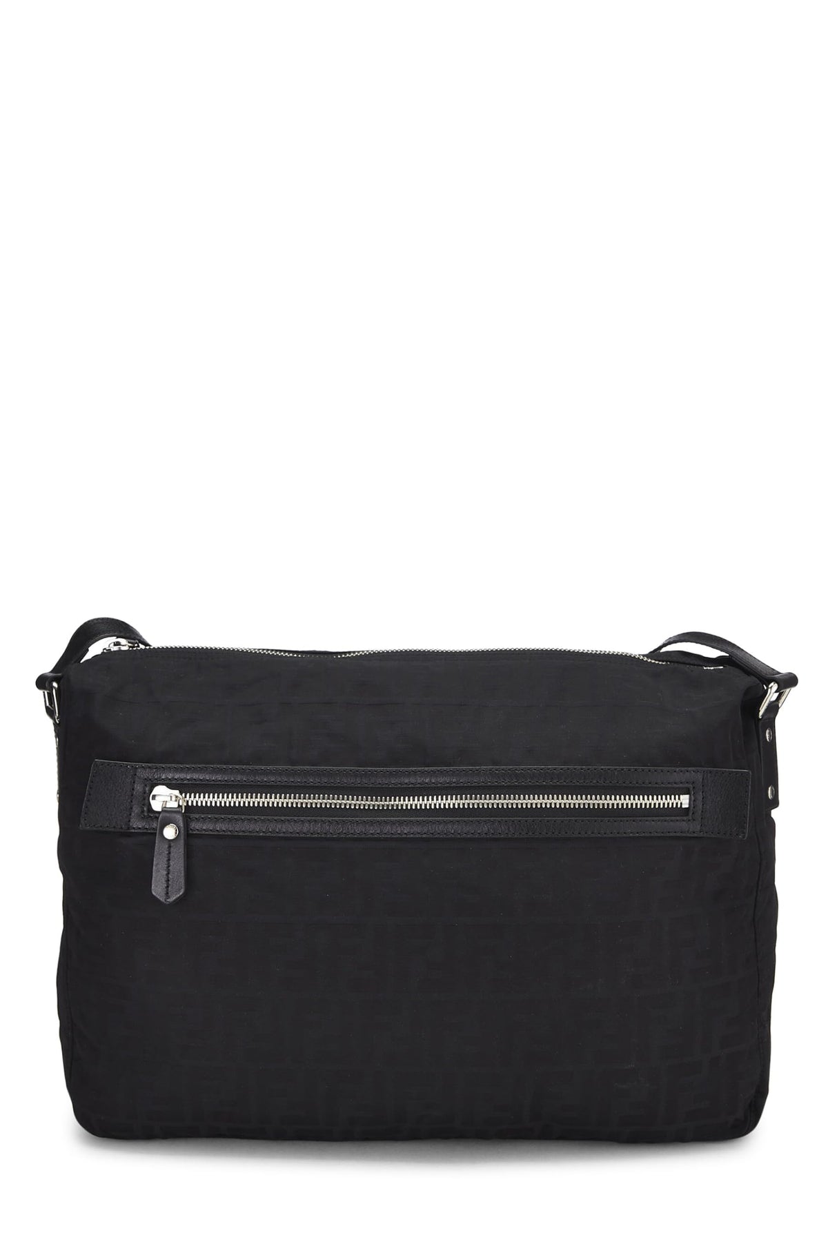 Fendi,  Black Zucchino Nylon Messenger Bag, Black
