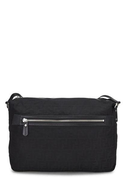 Fendi,  Black Zucchino Nylon Messenger Bag, Black