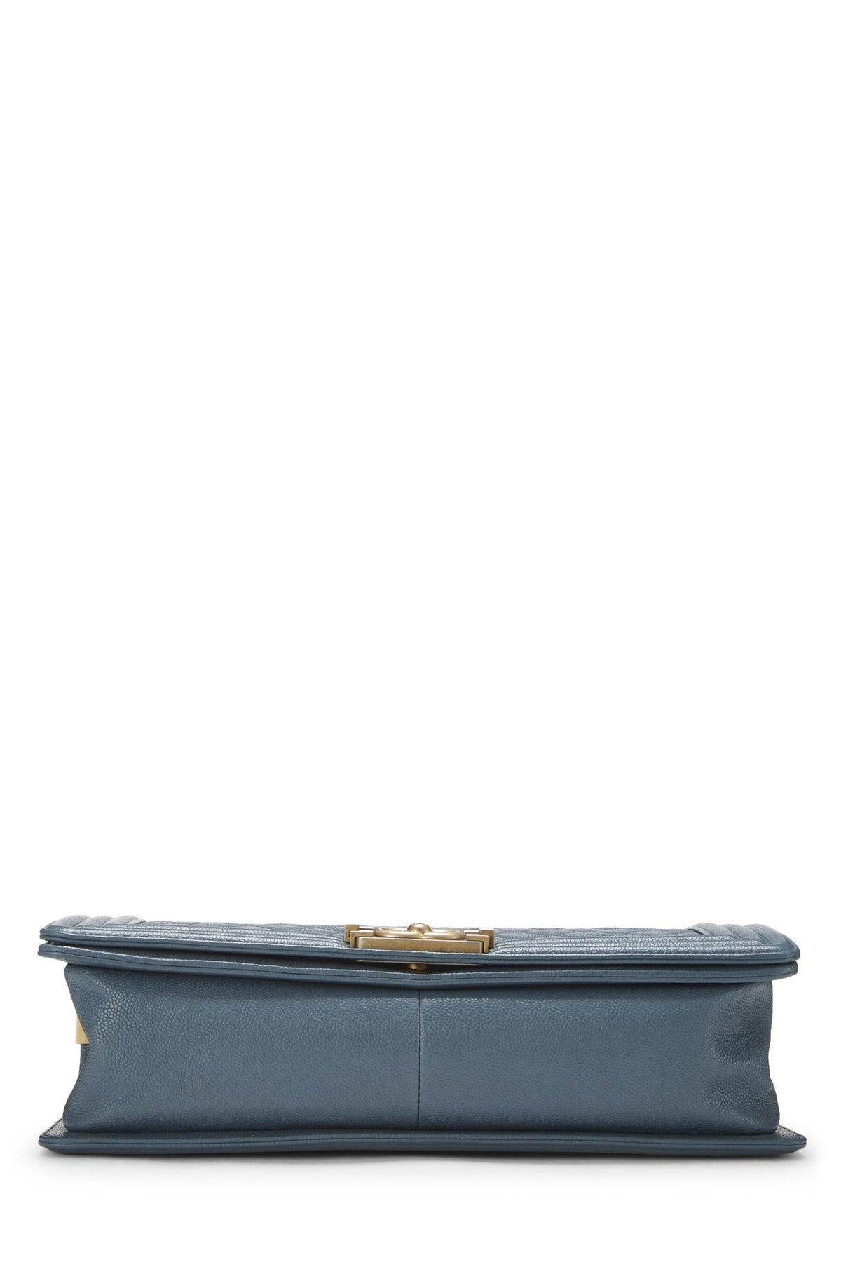 Chanel,  Blue Quilted Caviar Boy Bag Medium, Blue