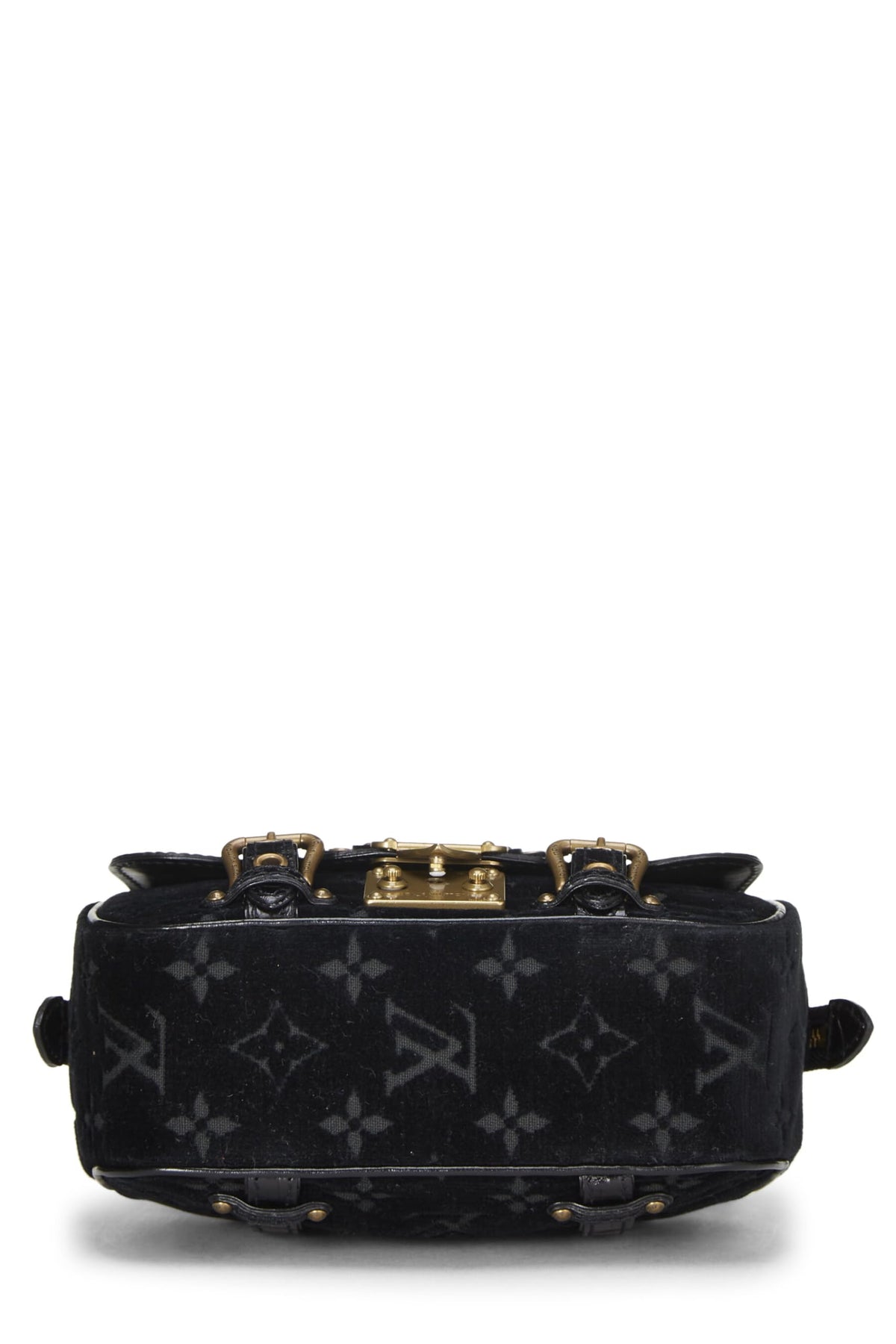 Louis Vuitton,  Black Monogram Velour Gracie PM, Black