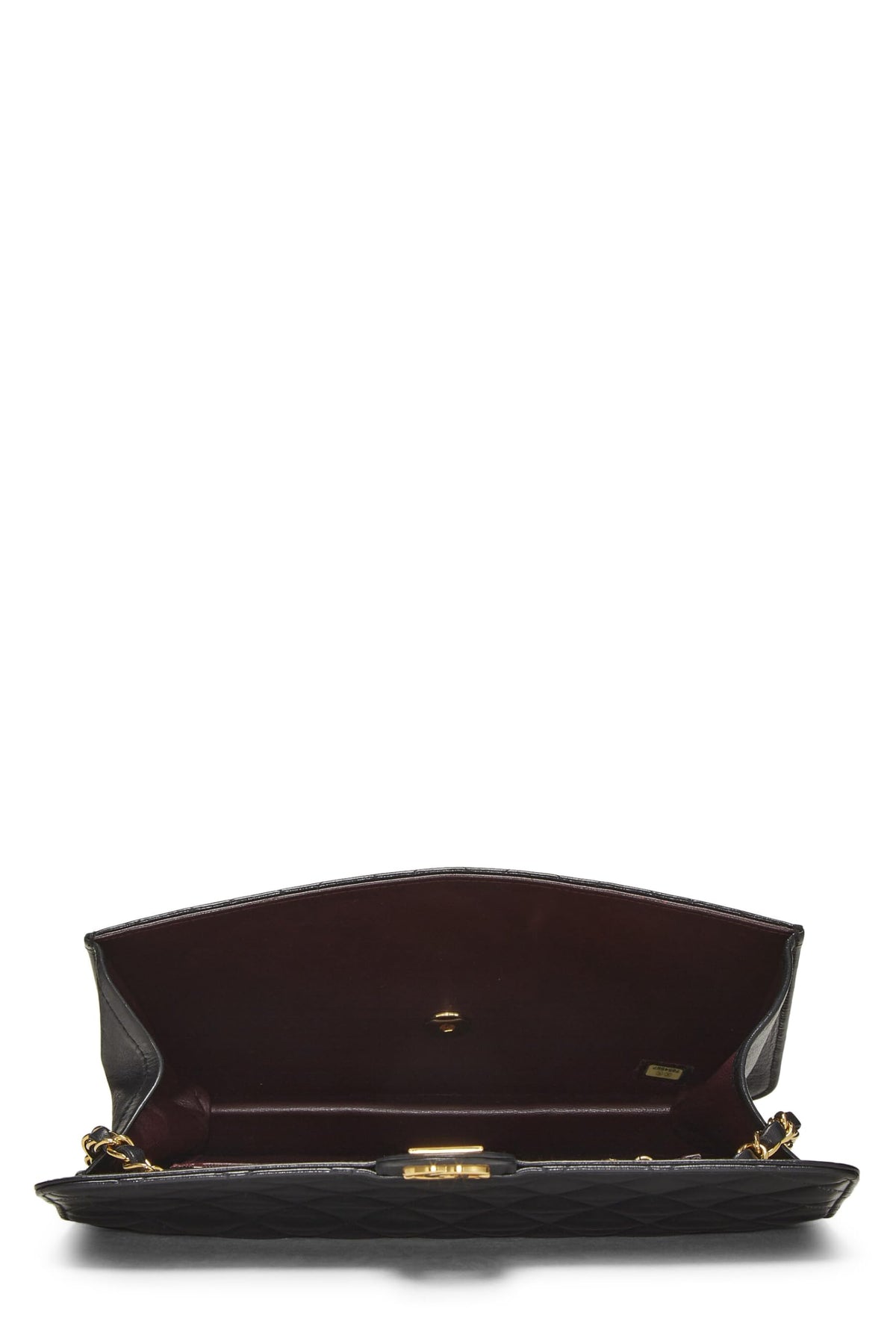 Chanel,  Black Quilted Lambskin Turnlock Ex Flap Medium, Black