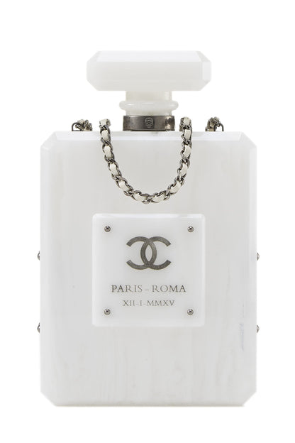 Chanel,  White Acrylic Perfume Minaudière, White