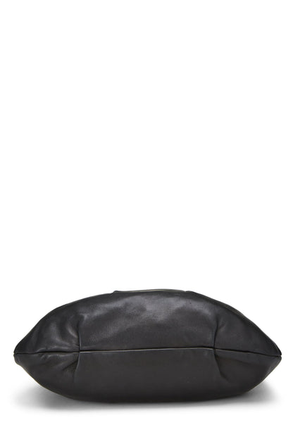Prada,  Black Calfskin Convertible Handbag, Black