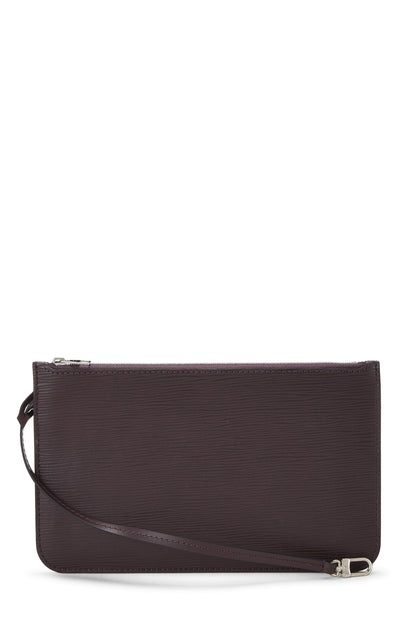 Louis Vuitton,  Purple Epi Neverfull Pouch MM, Purple