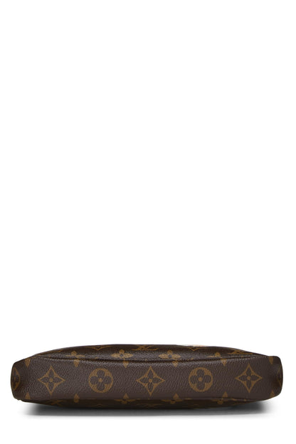 Louis Vuitton,  Takashi Murakami x Louis Vuitton Monogram Canvas Panda Pochette Accessoires, Brown