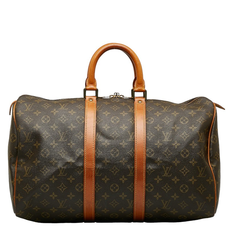 Louis Vuitton Monogram K-Polar 45 Boston Bag M41428 Brown PVC Leather  Louis Vuitton