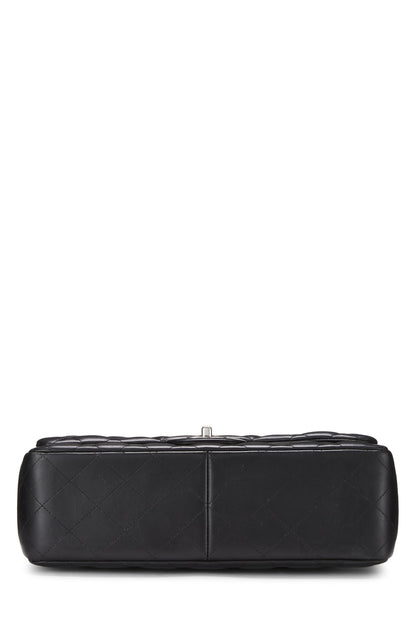 Chanel,  Black Quilted Lambskin New Classic Double Flap Jumbo, Black