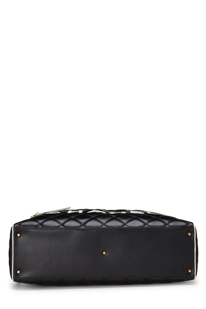 Chanel,  Black Quilted Calfskin Bowler Large, Black