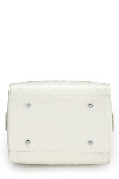 Louis Vuitton,  White Damier Facette Speedy Cube PM, White