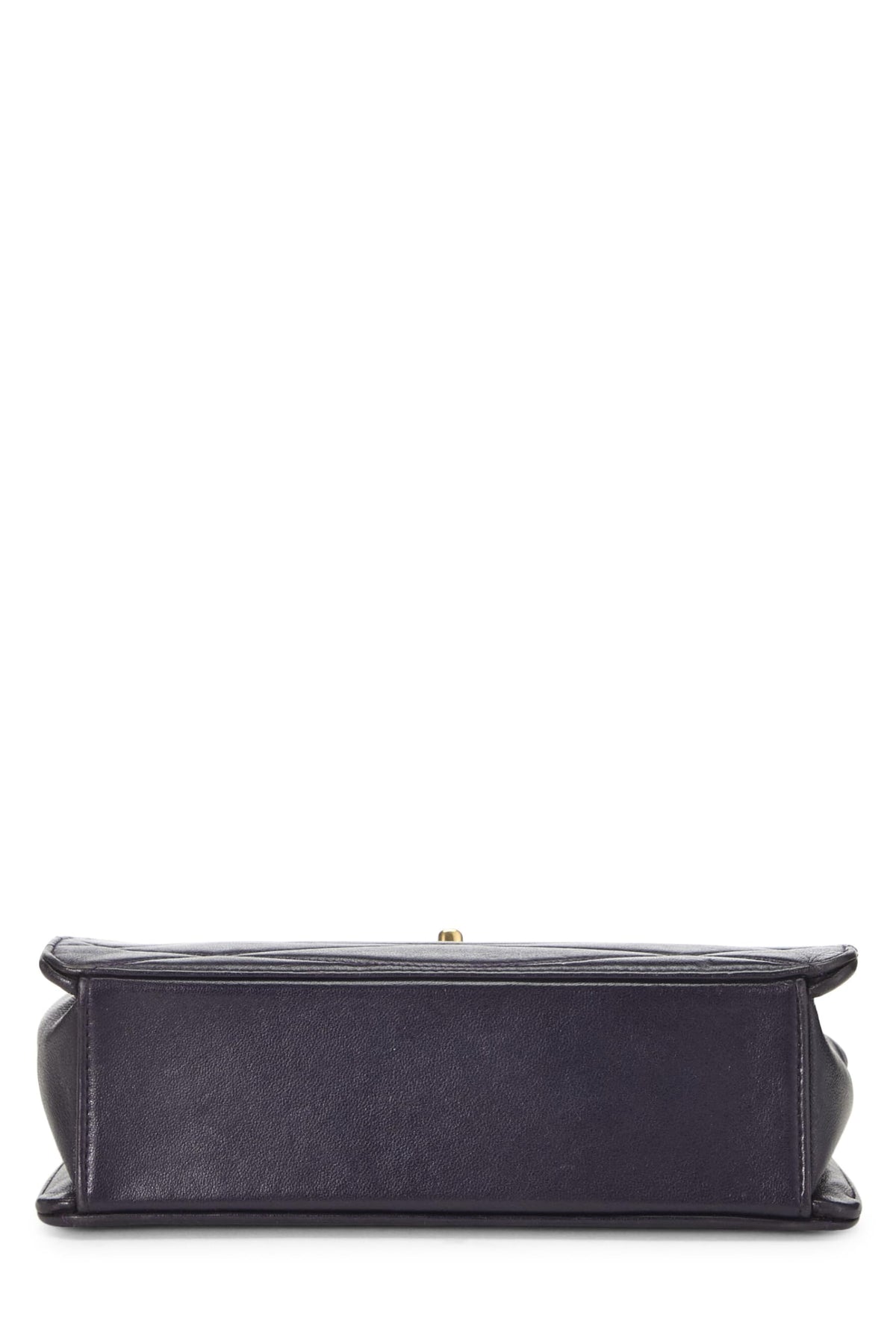 Chanel,  Purple Quilted Lambskin Round Flap Small, Purple