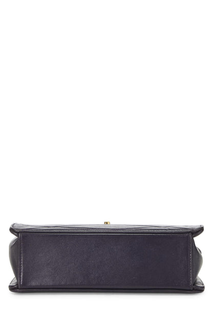 Chanel,  Purple Quilted Lambskin Round Flap Small, Purple