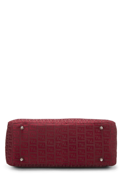 Fendi,  Red Zucchino Canvas Handbag Small, Red