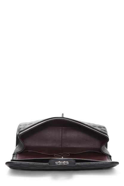 Chanel,  Black Quilted Lambskin New Classic Double Flap Jumbo, Black