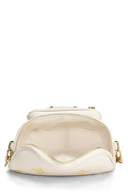 Louis Vuitton,  Cream Giant Monogram Empreinte Bumbag Mini, Cream