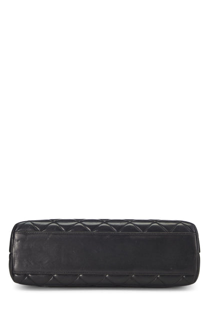 Chanel,  Black Quilted Lambskin Kelly, Black