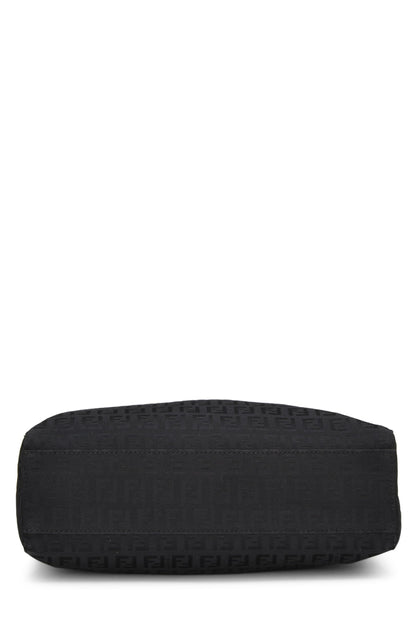 Fendi,  Black Zucchino Canvas Tote Small, Black