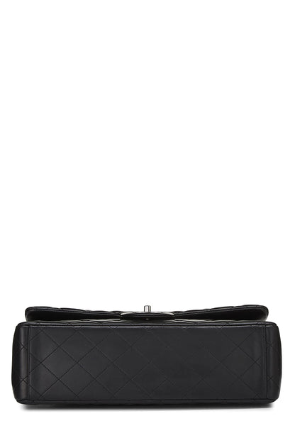 Chanel,  Black Quilted Lambskin New Classic Double Flap Maxi, Black