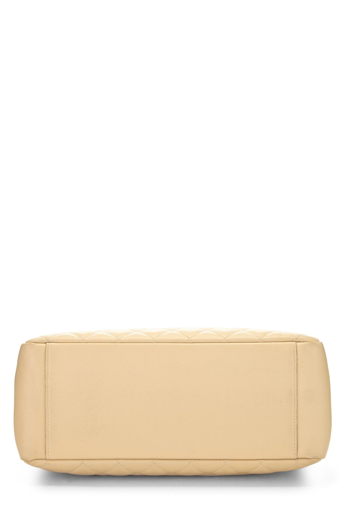 Chanel,  Beige Quilted Caviar Grand Shopping Tote (GST), Beige