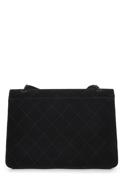 Chanel,  Black Velour Shoulder Bag, Black