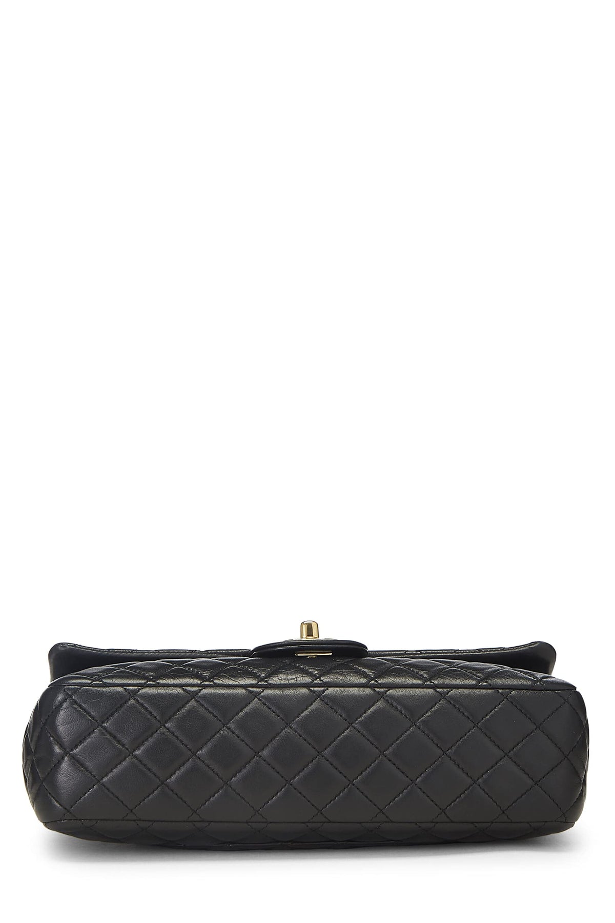 Chanel,  Black Quilted Lambskin Valentine Single Flap Medium, Black