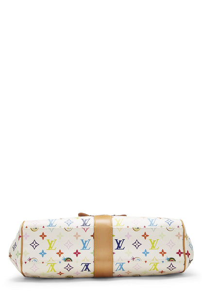 Louis Vuitton,  Takashi Murakami x Louis Vuitton White Monogram Multicolore Eye Love You Handbag, White
